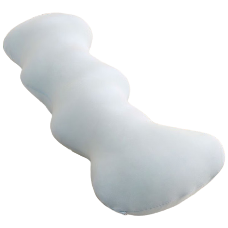 Jingxun Ice Silk Cooling Body Pillow Long Bolster Side Sleep Leg Hugging Large Side Sleeping Pillow Blue