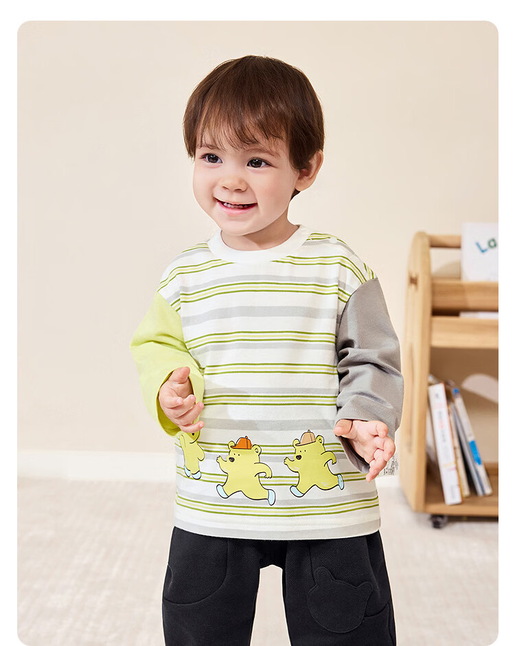 BALABALA 【balaOne】 Kids Long Sleeve T-Shirt Boys and Girls 2026 Spring Autumn Cotton Cute 11