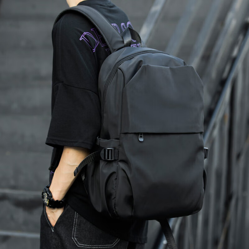 Fanzhe Men's Casual Simple Large Capacity Travel Backpack College Student Trendy School Bag