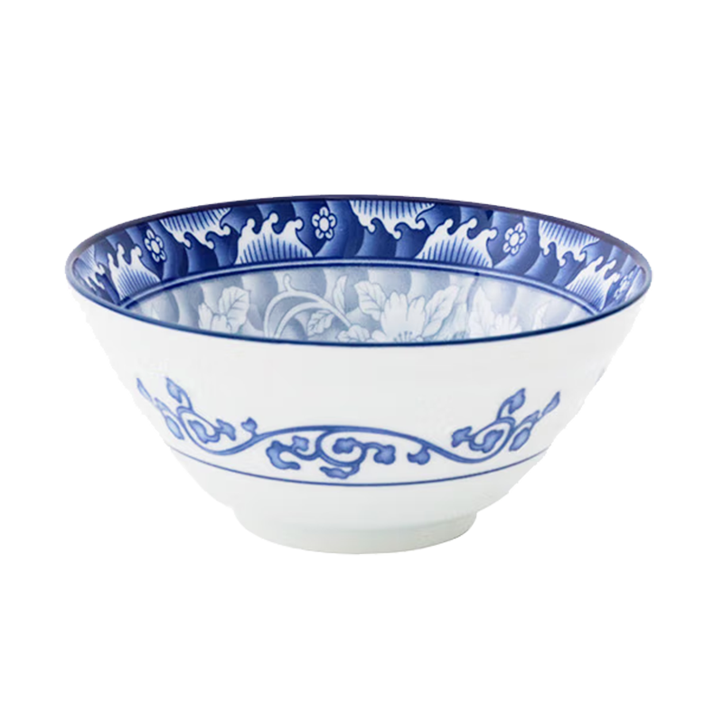 Canbao Blue and White Porcelain Bowl Underglaze Color Ceramic Rice Soup Noodle Bowl 5-Inch Douli Bowl Set of 2 MD045*2