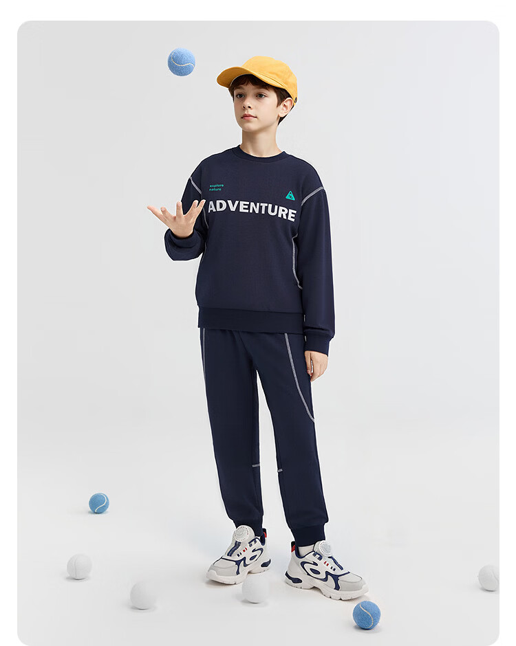 Balabala Kids Sweatshirt Set Two-Piece Boys Girls 2026 New Spring Sports Casual Schoolwear Trendy 24