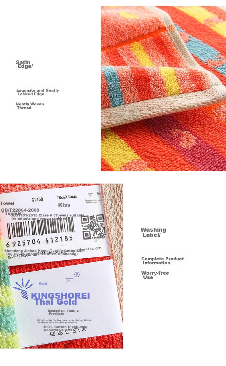 KING SHORE Cotton Face Towels, Absorbent Soft Thickened Sports Face Towels, Pack of 3, 78*36cm, 110g/piece 8