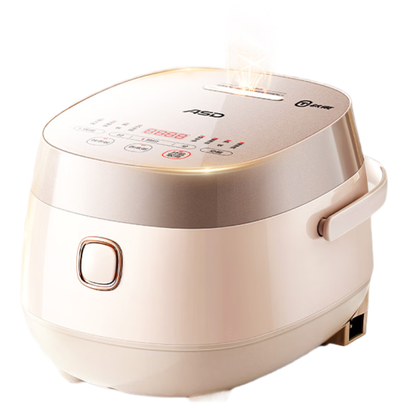 ASD Titanium Ceramic 0-Fluoride Non-Stick Rice Cooker 3L Large Capacity 2-3 People Household Smart Rice Cooker One-Touch Operation Reservation Multifunctional Menu Quick Cook Firewood Rice Porridge Mi