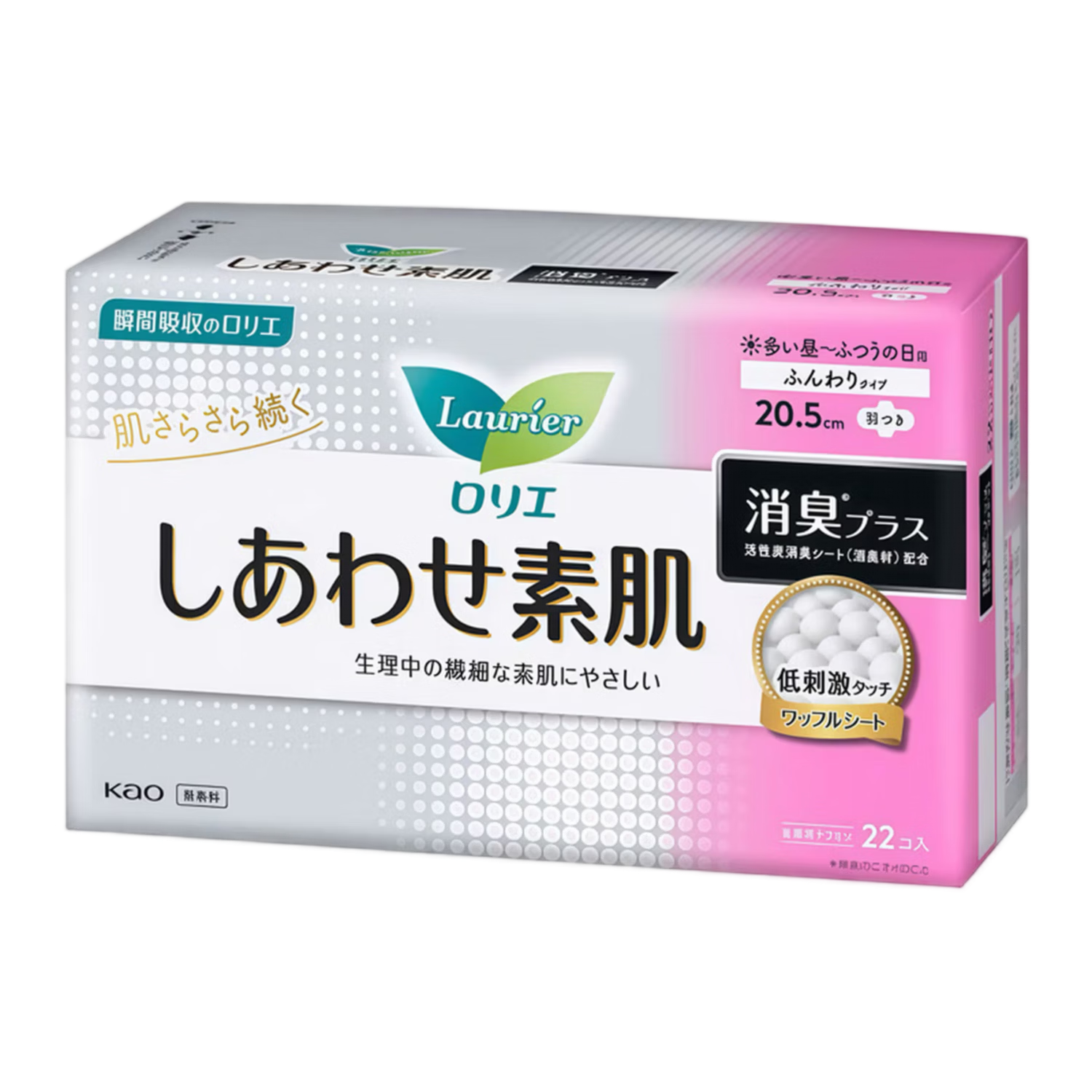 Laurier Kao Sanitary Napkins F Series 205mm*22pcs Breathable (Deodorizing) Day Use