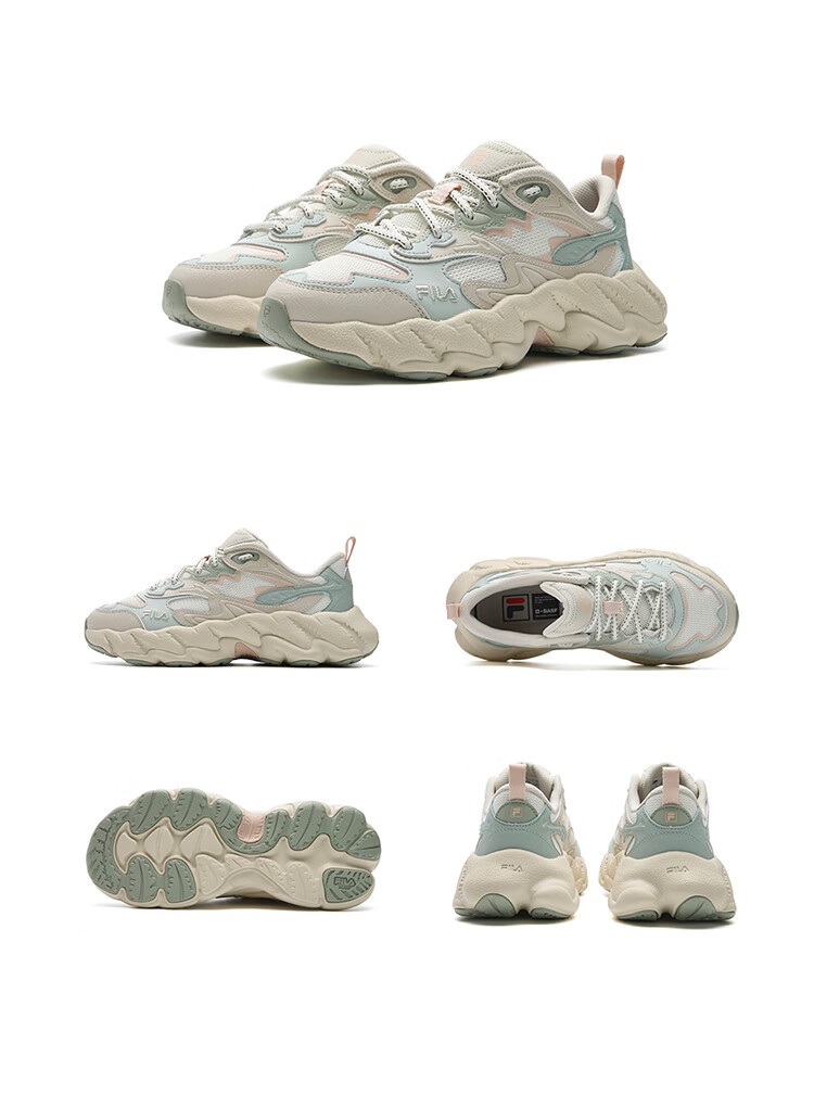 FILA Official Yang Mi Same Style Fern 2S Women's Dad Sneakers 2026 Spring Casual Platform Sports Shoes 35