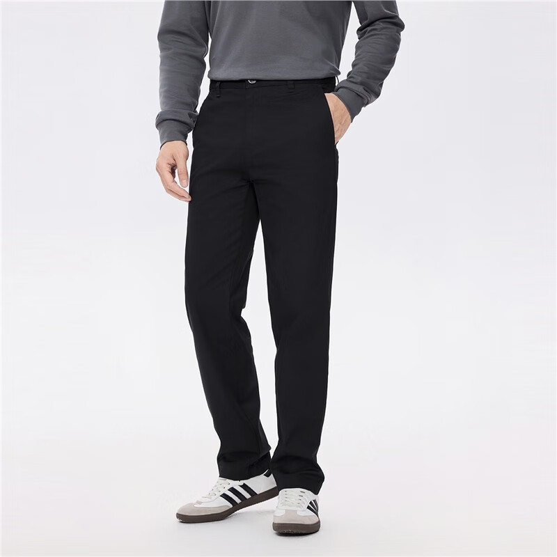 Мужские повседневные брюки Giordano, прямые, из 100% хлопка, с низкой посадкой, размер 31, цвет: 24 керамический хаки