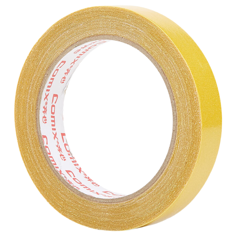 COMIX Double-Sided Tape, 20mm*10m*280μm, Strong Adhesive Double-Sided Cloth Tape for Wall Fixing, Long-Lasting And Traceless, 1 Roll Pack BJ2010