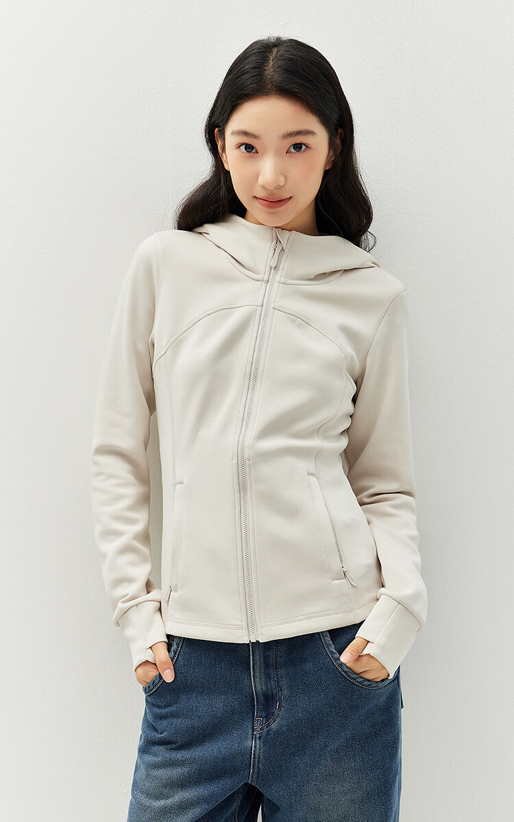 Semir Women's Spring Hooded Slim Fit Shoulder Split Slimming Ins Sports Style Jacket 102125108003 2