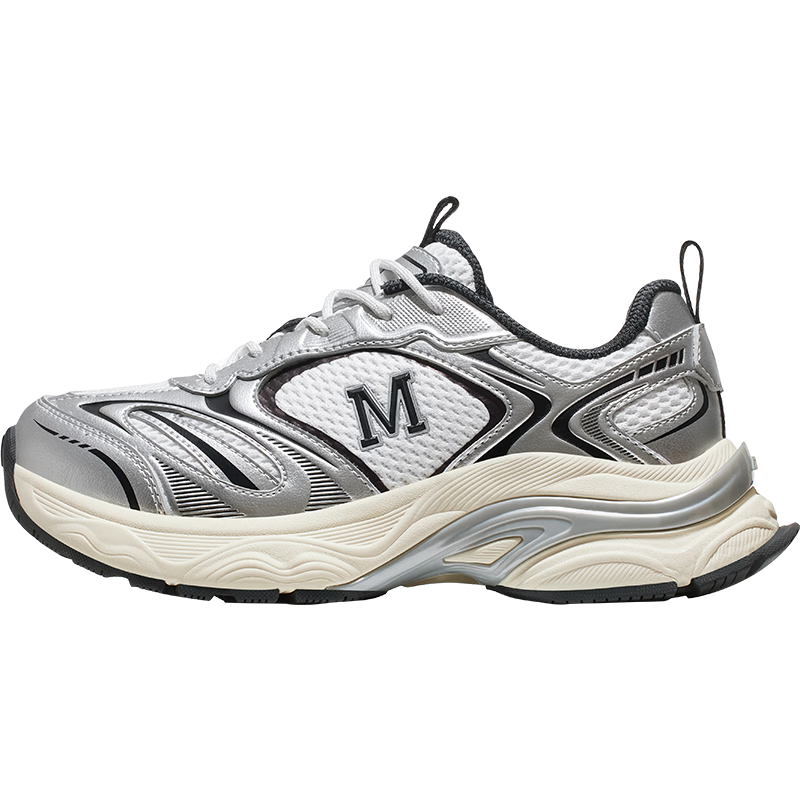 CAMEL Starry Sky 2nd Generation Women's Sports Breathable Casual Thick-Soled Dad Shoes K26B85L2034 White/Silver White Size 35