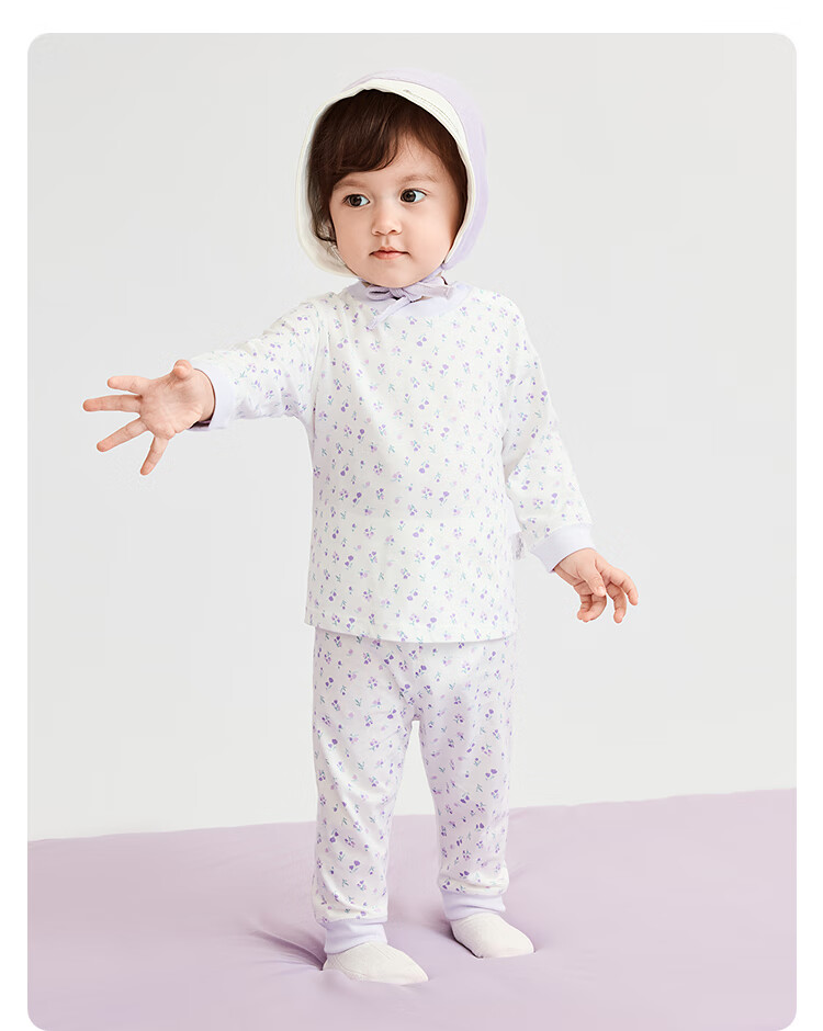 Balabala【balaOne】Kids Baby Infant Underwear Set 2025 New Winter Homewear Ribbed High-Waist New Year Edition 14