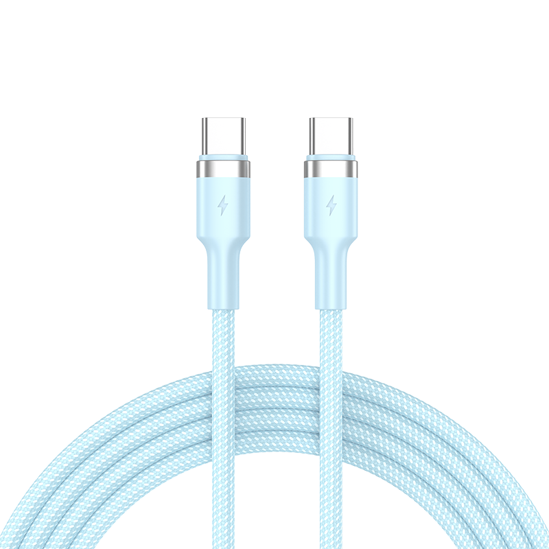 Jingxuan JD Own Brand Type-C to Type-C PD 60W Apple Charging Cable 3A Compatible with iPad Apple/Xiaomi/Huawei 30W Compatible 1.5m Yuanfeng Blue