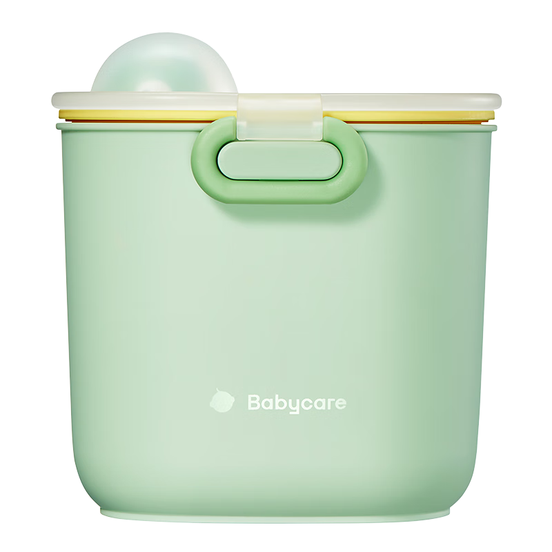 Babycare Baby Formula Container, Portable Milk Powder Storage Box for Infants And Toddlers, Large Capacity Dinosaur-Shaped Milk Powder Container, Cream Yellow, 380ml