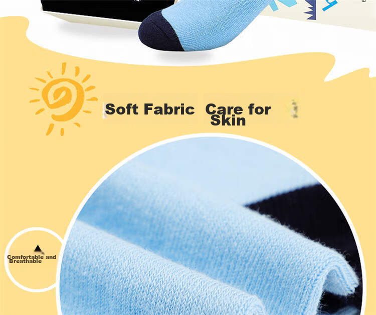 LangSha Kids Boys Mid-Calf Socks Spring Autumn Comfortable Sweat-Absorbing Breathable Antibacterial Cotton Sports Socks for School Children 2