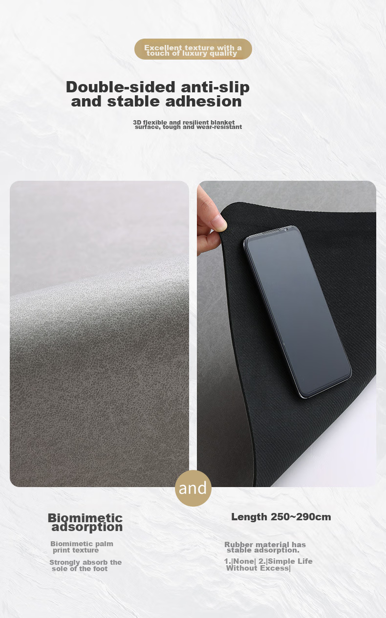 Qiqijia Leather Rubber Entrance Mat, Foyer Carpet, Doormat, Dirt-Resistant, Water-Absorbing, Non-Slip Foot Mat, 100*140cm 2