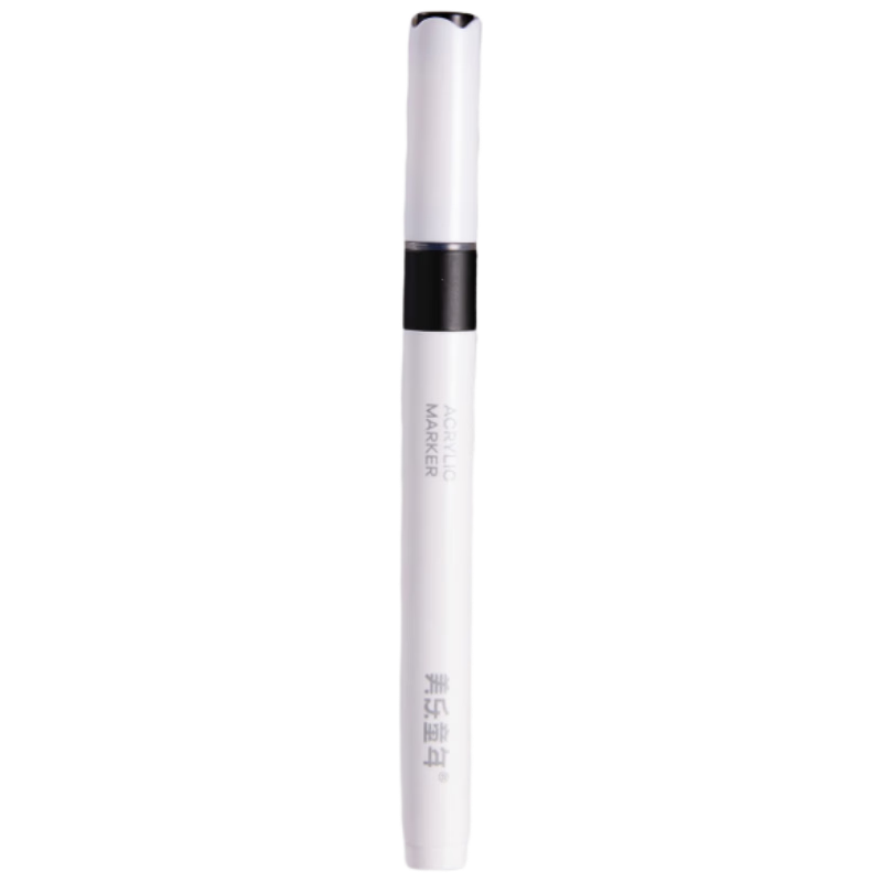 Melo Childhood Children's Direct Liquid Acrylic Marker Refill Watercolor Pen Opaque Non-Toxic Washable Layerable Soft Tip Kindergarten Primary School Drawing Pen Single Black
