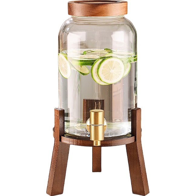 CRISTALGLASS Large Capacity Cold Water Pitcher with Tap Sealing, Heat-Resistant Glass Jug for Home Use, Fruit Juice Container, Tea And Beverage Pitcher, Cold Water Jug