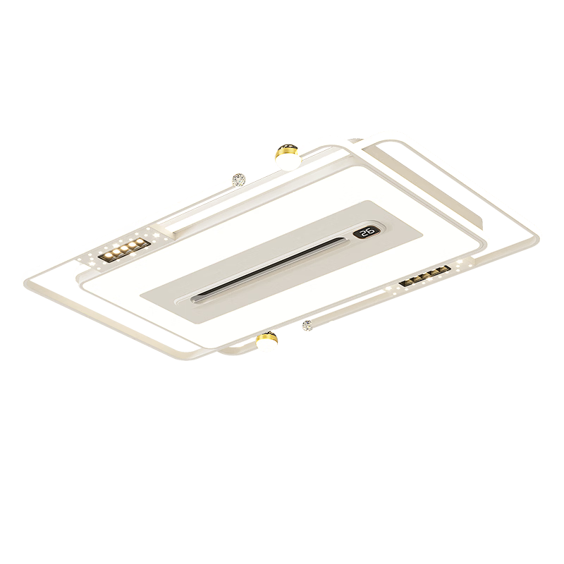 Great Wall LED Bladeless Fan Ceiling Light Voice-Controlled Living Room Bedroom Invisible Ceiling Fan Integrated Lighting Fixture Zhongshan