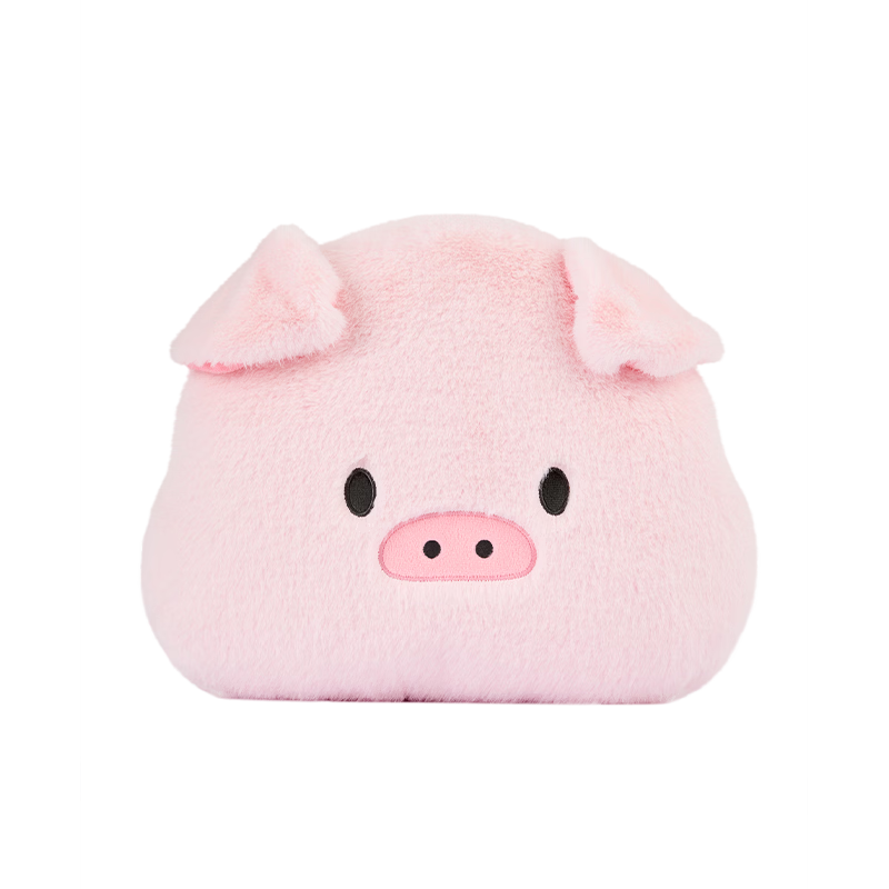 MINISO Fluffy Pig Head Pillow Sleep Body Pillow Nap Pillow Living Room Bedroom Decoration Plush Toy Birthday Gift for Women