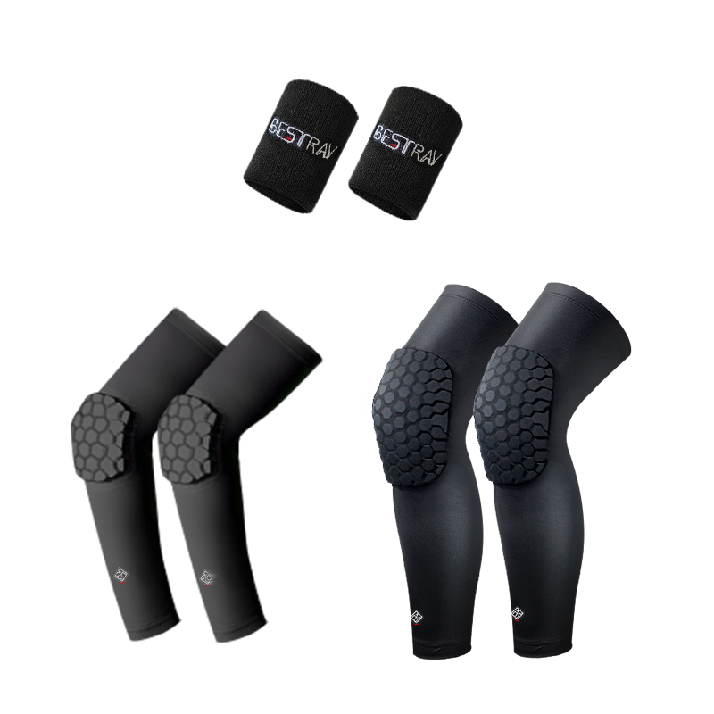 Bestray Children's Knee Pads, Basketball Anti-Fall, for Ages 6-12, Sports-Specific Cycling Set, Soccer Thin Anti-Collision Professional Protective Gear, Summer