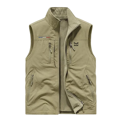 Miiow Men's Vest Autumn Winter Casual Loose Fleece Thickened Outdoor Sleeveless Jacket Black Fleece 5XL