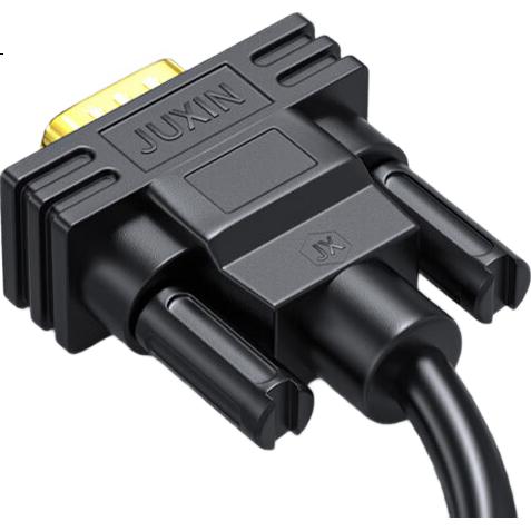 Кабель JUXIN Pure Copper DB9 Serial Cable, RS232, 485, 9-контактный Male to Female, прямое соединение, двойное экранирование, 1 метр