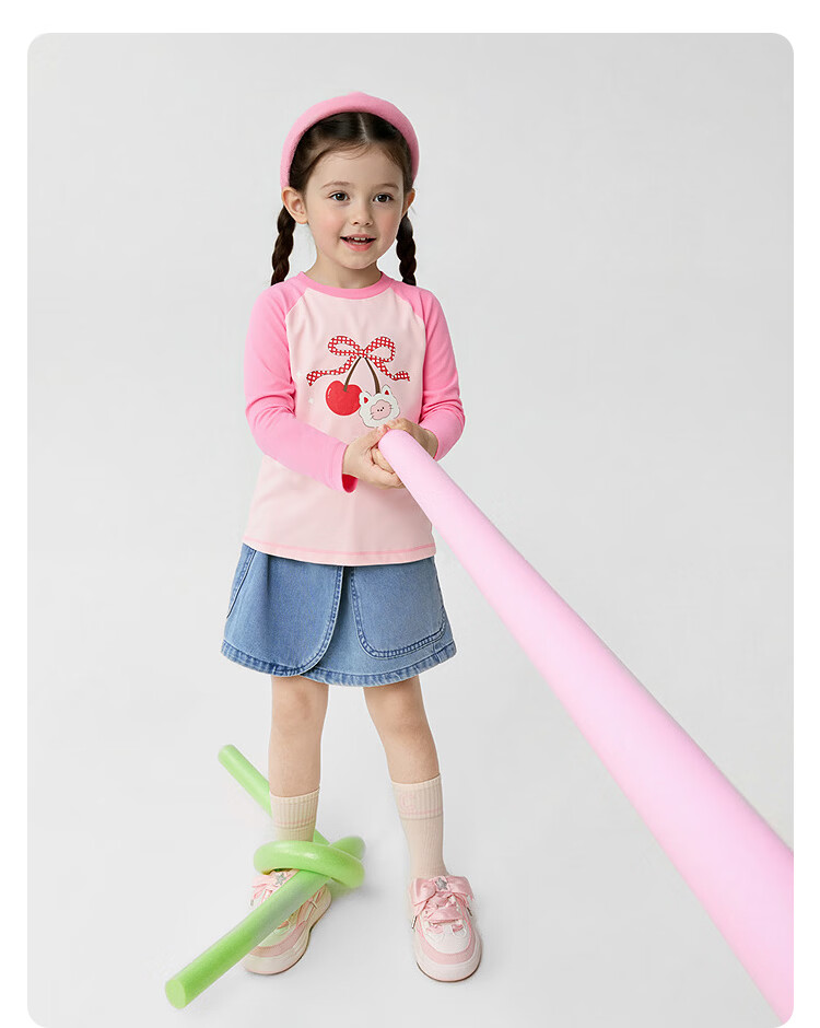 BALABALA 【balaOne】 Kids Long Sleeve T-Shirt Boys and Girls 2026 Spring Autumn Cotton Cute 25