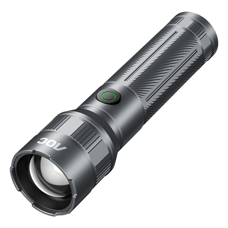 AOC Zoomable High-Power Flashlight Bright Long-Range High Lumen Long Battery Life Outdoor Adventure Patrol Emergency Light