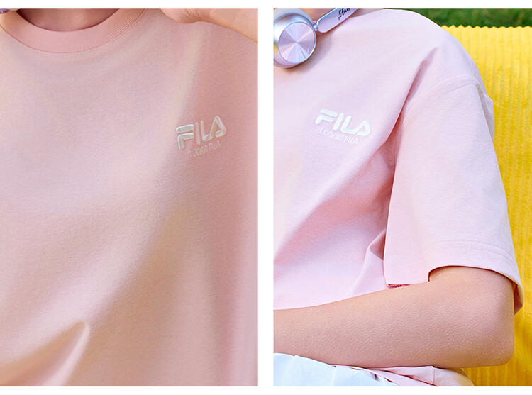 FILA 2026 Summer Moisture-Wicking Quick-Dry Couple Short Sleeve T-Shirt Fashionable Round Neck Casual Sun Protection Top 53