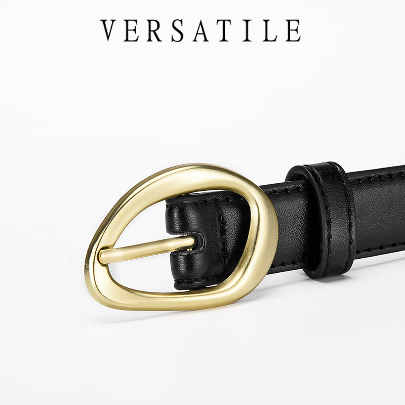 Half-Cigarette Style Women's Fashion Pin Buckle Belt Slim Durable Leather Decorative Skinny Belt for Jeans 14