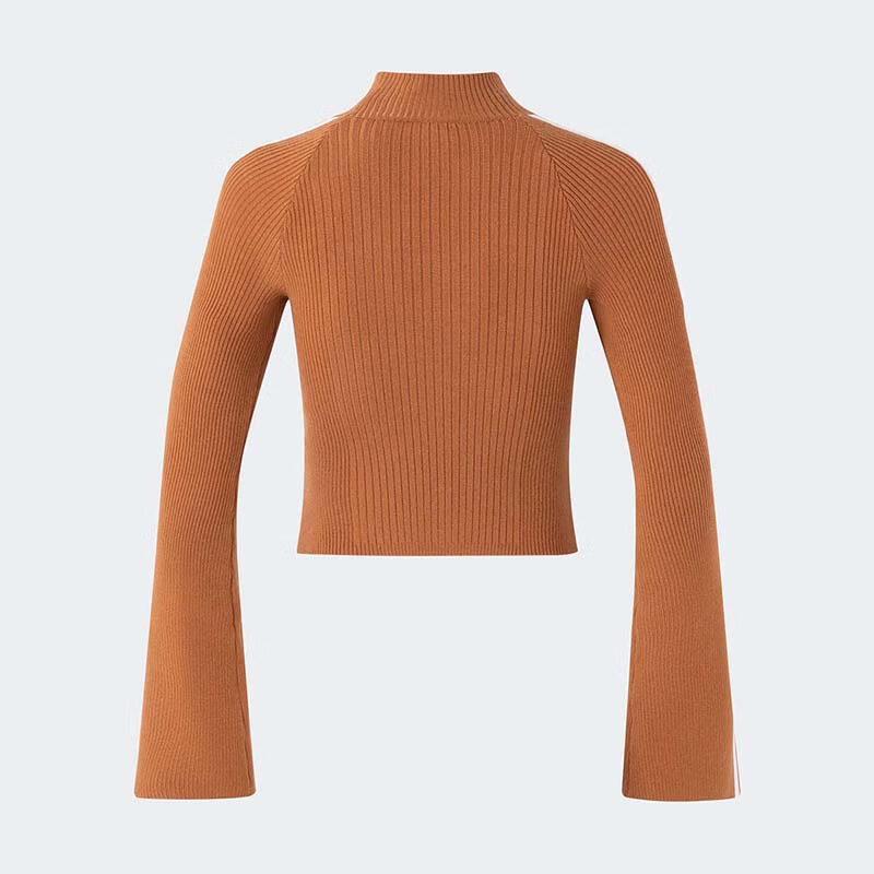 Adidas Originals Women's PRN Turtle Neck Knit Sweatshirt JI7059 Brown L 3