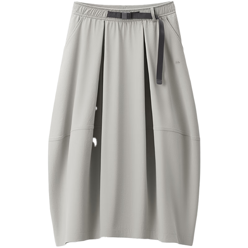 Beneunder Women's Mid-Length Pleated Skirt Water-Repellent Sun-Protective Outdoor Skirt Spring Summer WR005