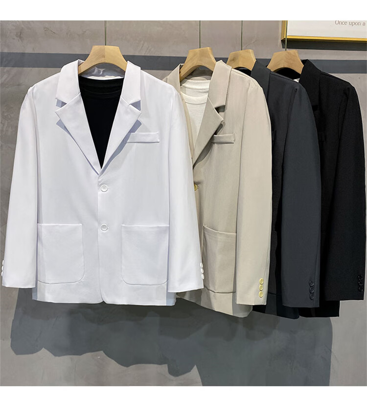 RED DRAGONFLY Men's Business Commuter Suit Jacket High Elastic Comfortable Versatile Simple Lapel Formal Blazer Black M 14
