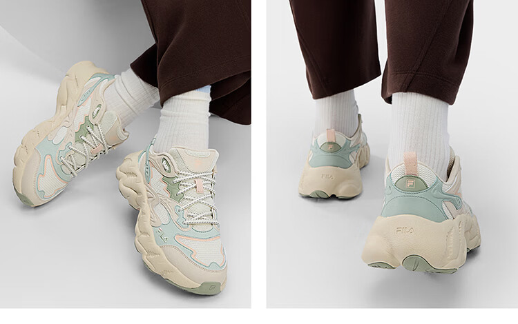 FILA Official Yang Mi Same Style Fern 2S Women's Dad Sneakers 2026 Spring Casual Platform Sports Shoes 32