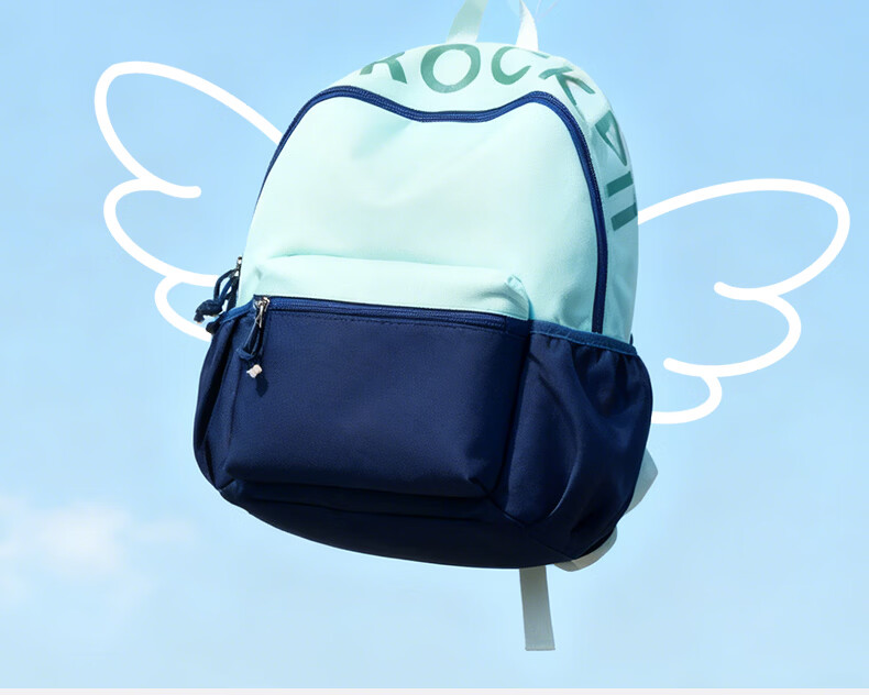 Qingqizhe School Backpack for Girls Grades 3-6 Children's Outdoor Large Capacity Casual Boys Shoulder Bag Model 4351 Blue 5