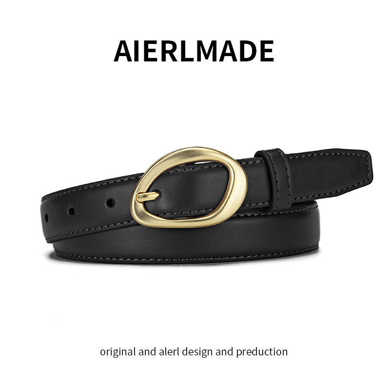 Half-Cigarette Style Women's Fashion Pin Buckle Belt Slim Durable Leather Decorative Skinny Belt for Jeans 13