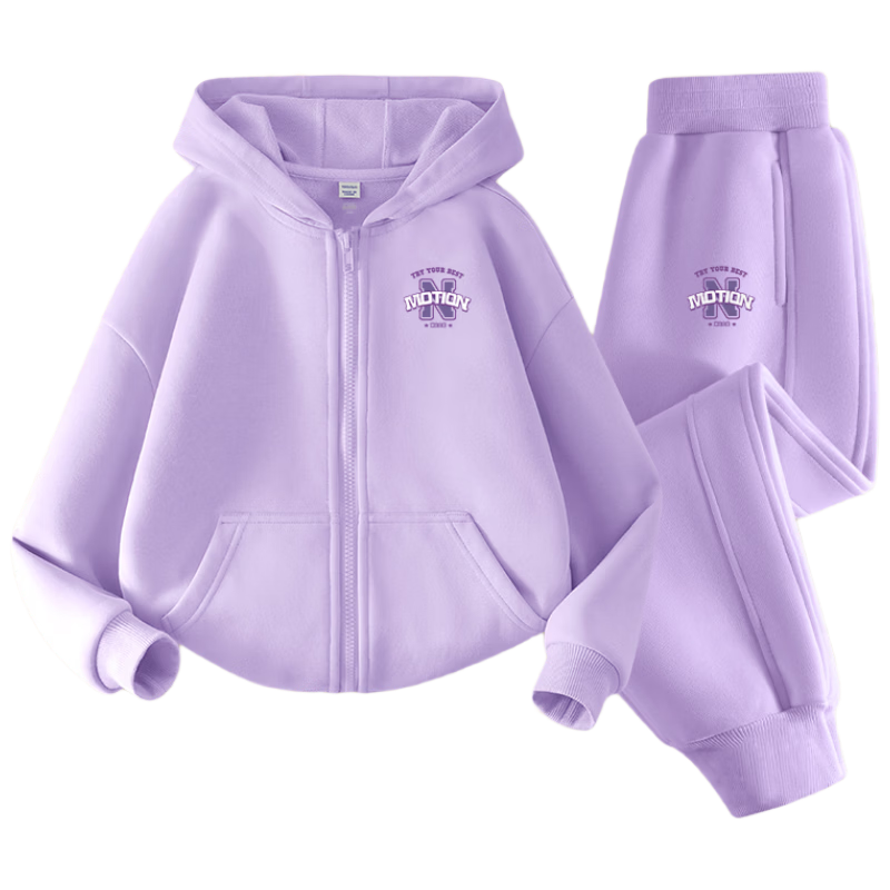 Baleno Boys' Spring Autumn Hooded Zip-up Thin Jacket and Pants Set 2025 New Casual Outfit for Older Boys