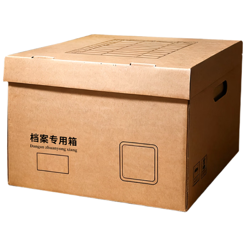 Renxi Large Archive Storage Box Accounting Voucher Storage Box Large Capacity Thickened Kraft Paper Box Financial Document File Box A4 Office Supplies Storage Box Customizable