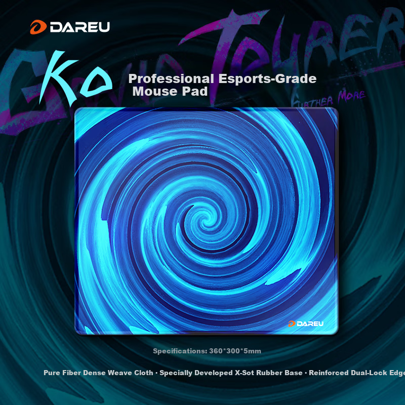 Dareu KONG Gaming Mouse Pad FPS Competitive Smooth Neutral Large Office Desk Mat Valorant CSGO 360x300x5mm Rubber Base Blue