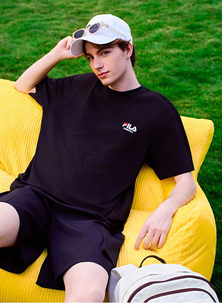 FILA 2026 Summer Moisture-Wicking Quick-Dry Couple Short Sleeve T-Shirt Fashionable Round Neck Casual Sun Protection Top 28