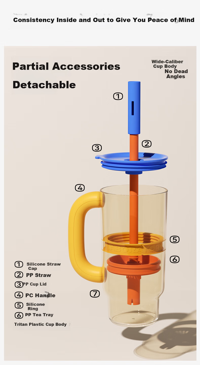 Chakolab Giant Tea Separation Straw Cup for Women High-Value Large Capacity Tritan Daddy Cup Stress Relief 12