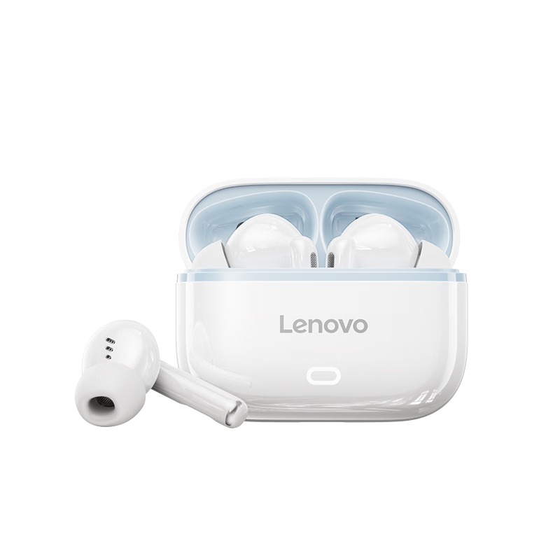 Lenovo Bluetooth Wireless Noise-Cancelling Semi-In-Ear Headphones High-Quality Sound Long Battery Life Sports Running EA269 Snow Blue Official JD Self-Operated