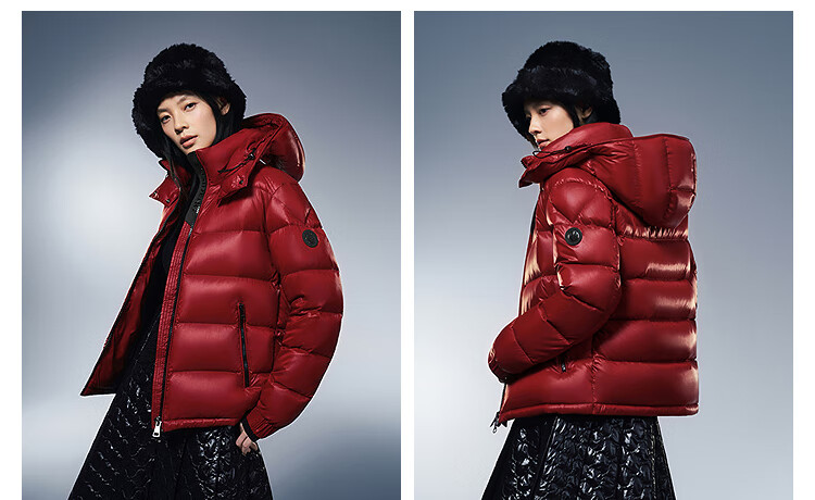 BOSIDENG Winter Goose Down Unisex Puffy Thickened New Year Red Jacket Hot Sale Mall Style 4