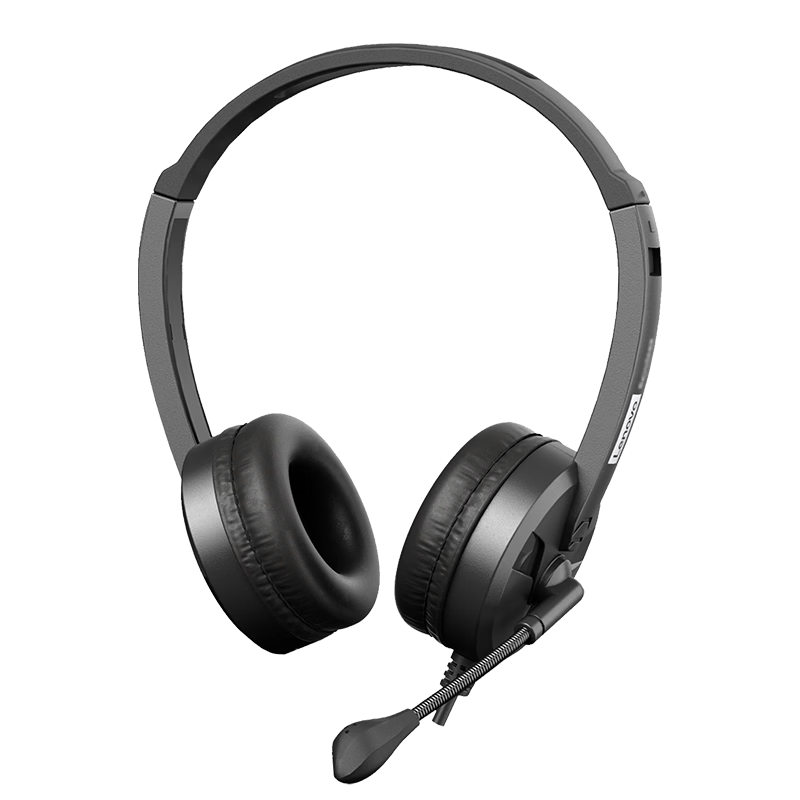 Lenovo Headset, Dual-Ear Call Center Headphones, Telemarketing Headset, Customer Service Headset, Mobile And Computer Headset, Conference Office Headset with Noise Reduction, 3.5mm