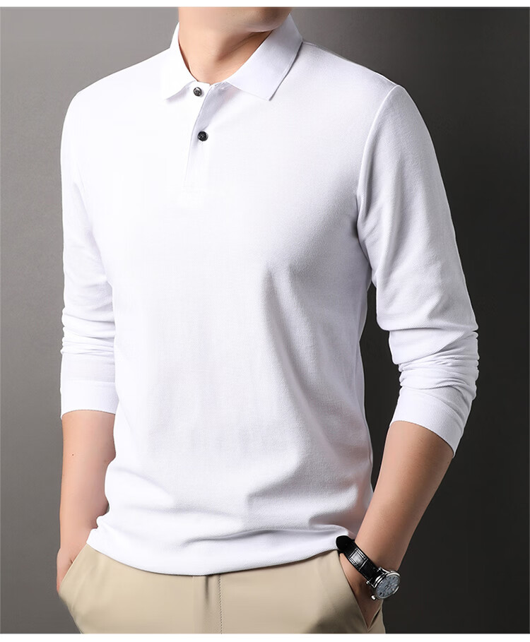 ROMON 100% Cotton Short Sleeve Men's Classic Business Polo Shirt Casual Solid Color Base Layer Black 3XL 11