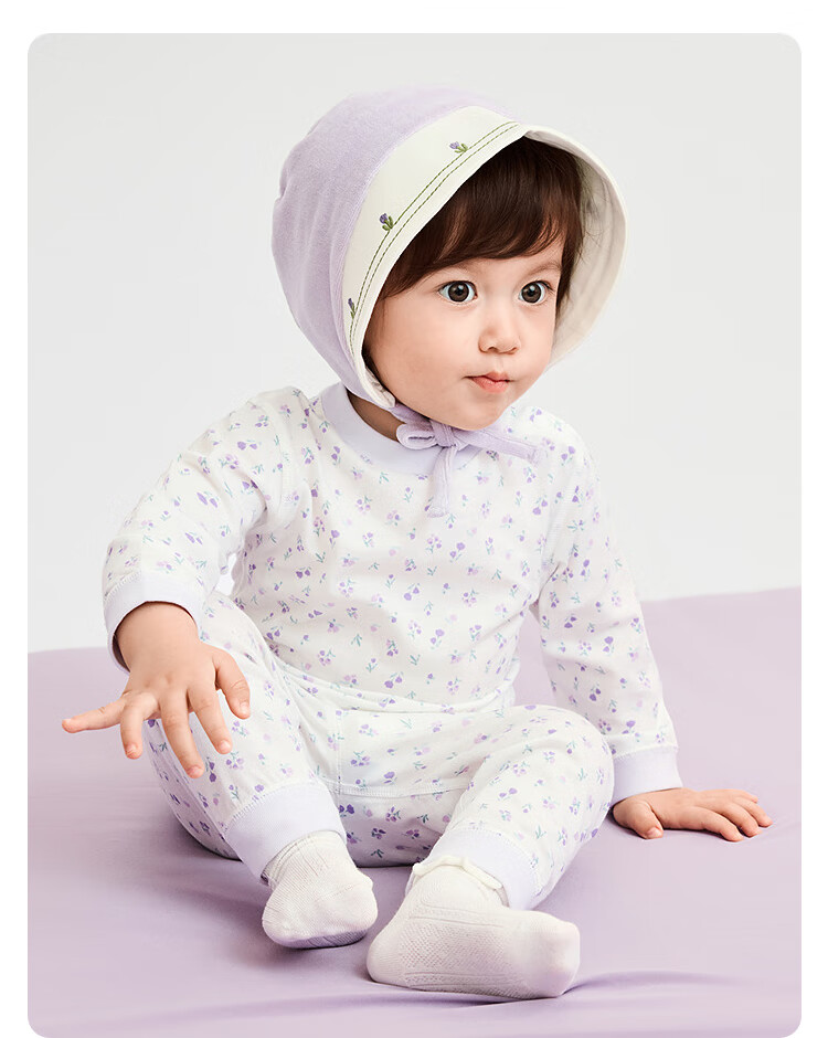 Balabala【balaOne】Kids Baby Infant Underwear Set 2025 New Winter Homewear Ribbed High-Waist New Year Edition 13
