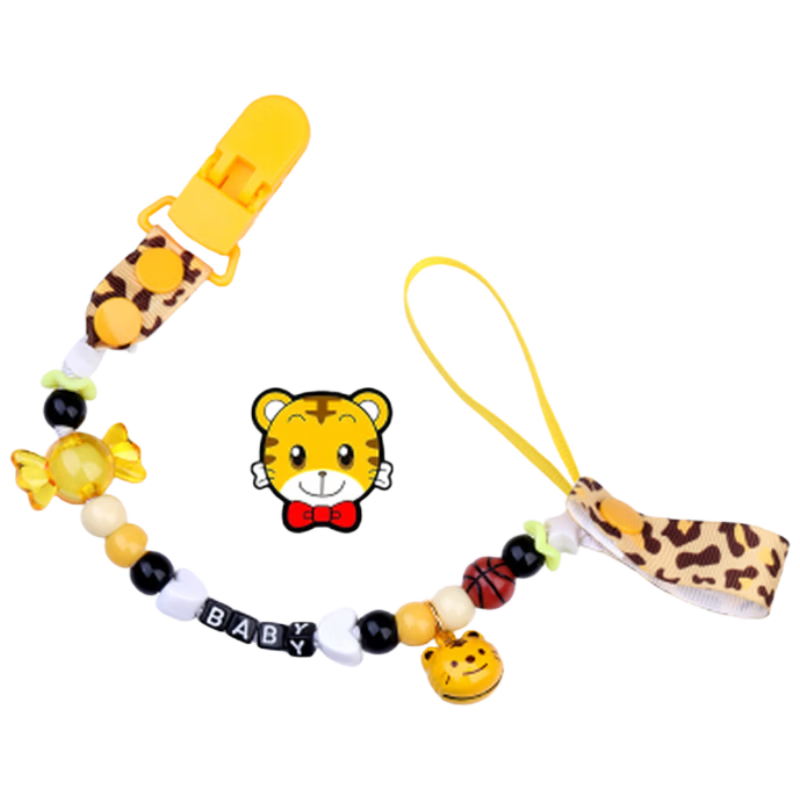 Kingstan Pacifier Anti-Lost Teething Chain Silicone Baby Teether Clip Toy Holder Strap