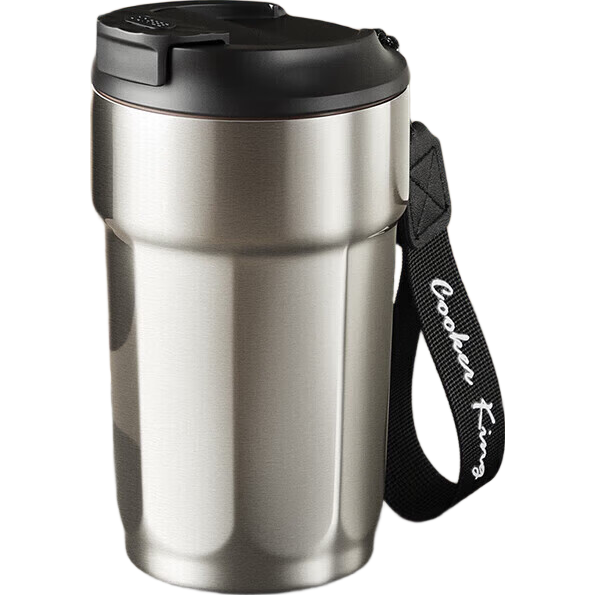 COOKER KING 316L Stainless Steel Coffee Mug, Insulated Cup, Cold/Hot Cup, Portable Travel Water Bottle, 420ml (Natural Steel Color)