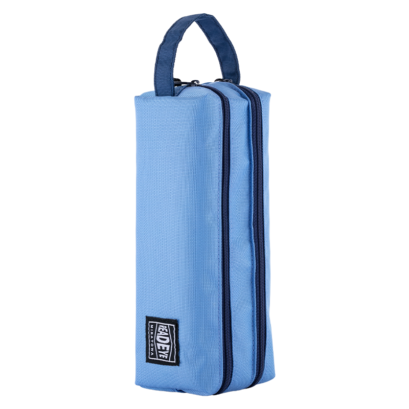 M&G Shanhai Journey Double Zipper Large Square Pencil Case for Elementary and High School Boys and Girls, Large Capacity Stationery Box, Blue APB932TP22