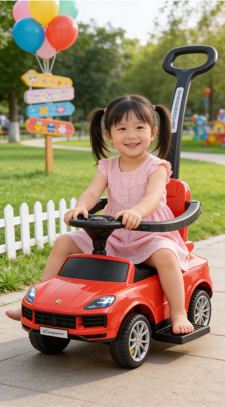 CHILOKBO Porsche Baby Toddler Ride-On Car 1-3 Years Old Push Walker Slide Car Anti-Tip Gift White 23