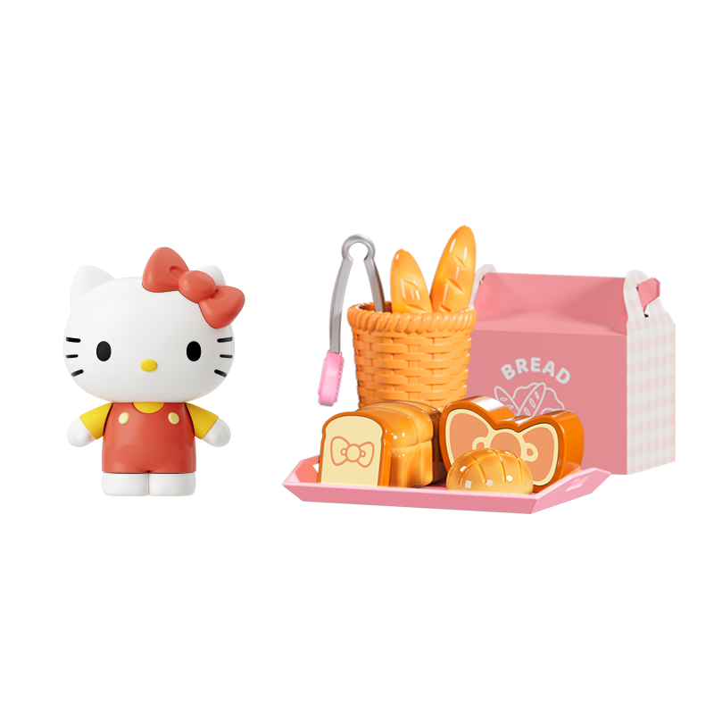 Moonlight Society Sanfu Same Style Sanrio Playhouse Toy Realistic Kitchen Hello Kitty Bread Girl Children's Gift